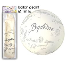 Ballon géant Baptême blanc Ø 116 cm